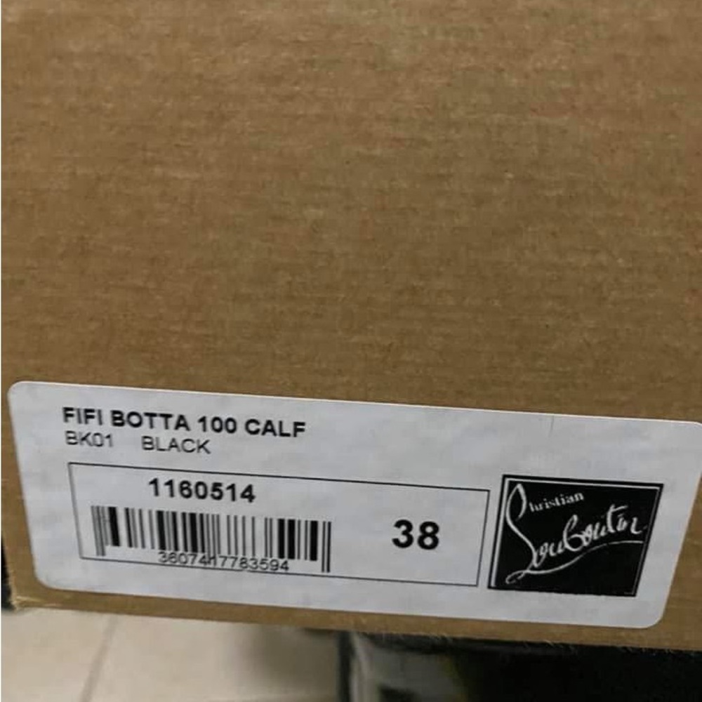 Christian Louboutin Fifi Botta 100 Calf Black Boots